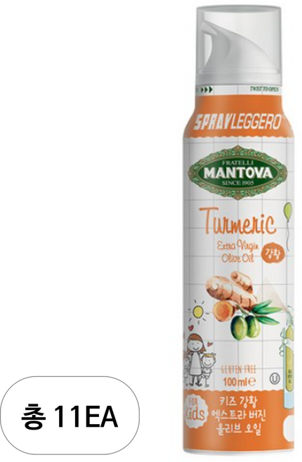 만토바 키즈 기버터 오일스프레이, 11개, 강황, 100ml