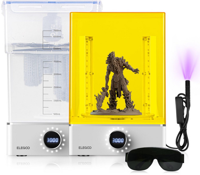 ELEGOO 머큐리 XS 대형 번들 레진 3D 프린트 세척 청소 UV 램프