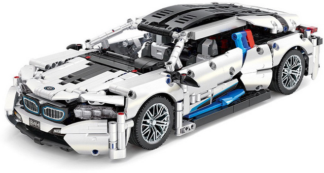 라푸유 BMW 자동차 MOC블록 스포츠카 테크닉 호환블럭 조립놀이 테크닉슈퍼카 1:14스케일 M8 MOC블록세트 L8030, 1개, 오리지널+LED