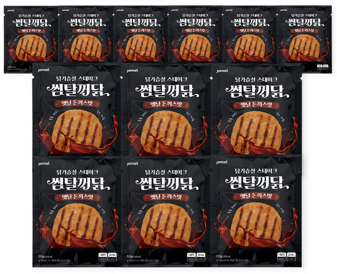 재미어트 썸탈꺼닭 소스 닭가슴살 스테이크 옛날 돈까스 맛 (냉동), 12개, 120g