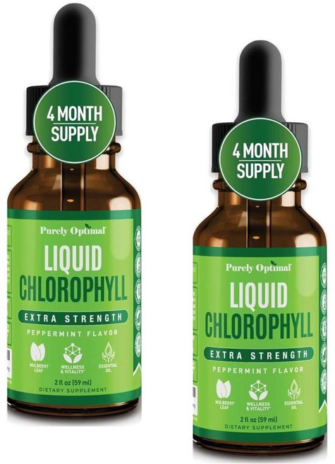 퓨얼리 옵티멀 프리미엄 클로로필 액상 드롭스 Purely Optimal Chlorophyll Liquid Drops, 2개, 59ml