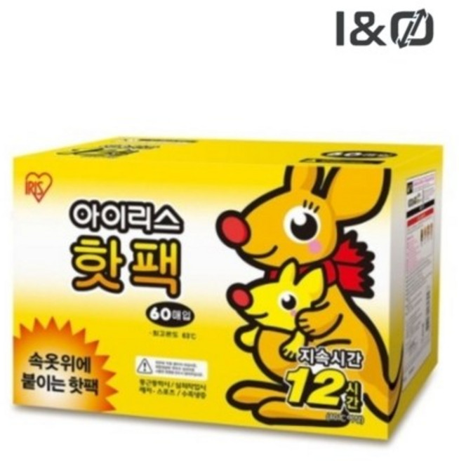 아이리스 의류 부착용 핫팩 K925LBBI006, 1개