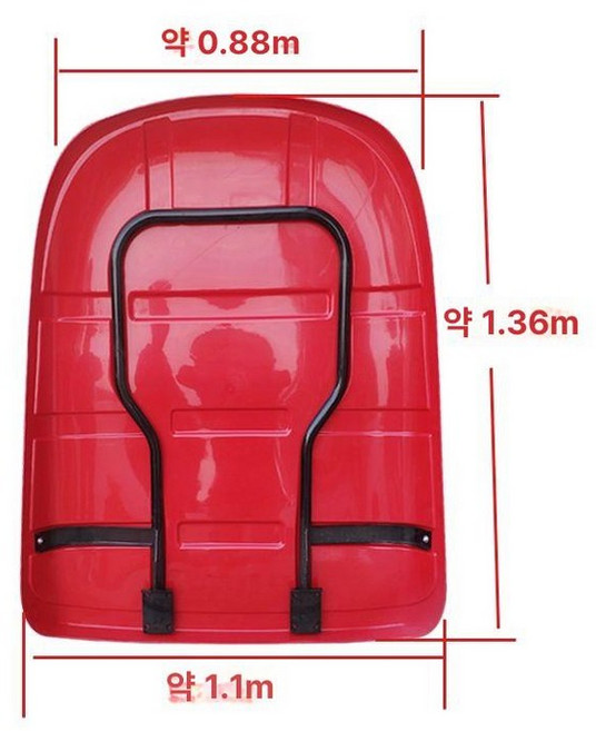 트랙터지붕 경운기 자외선 캐노피 비가림 레드, 레드 소형 프레임 플라스틱