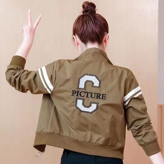 Neirny 여성 야구 점퍼 봄 가을 간절기 키작녀 데일리 오버핏 집업 캐주얼 자켓 상의 바람막이 숏 야구재킷