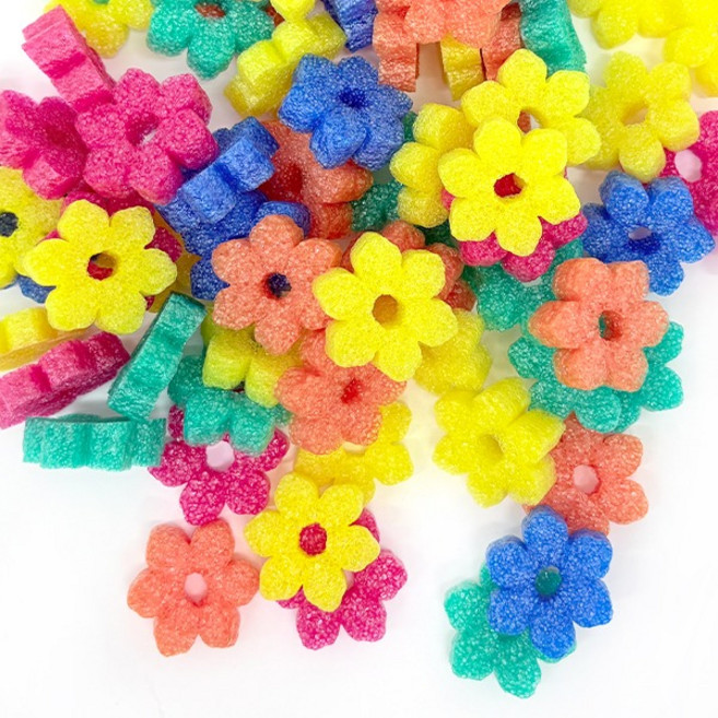 SA 꽃백업 구멍 빽업 조각 색상혼합 100개입 꽃화분 만들기 쌓기 재료