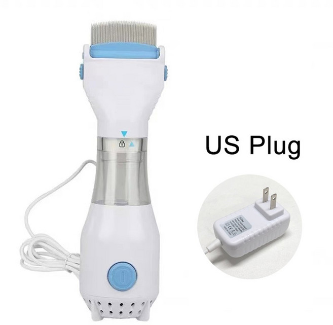 테이블소품다기능 물리적 벼룩 제거 이가 그래버 애완 동물 개 전기 벼룩 빗 고양이 헤어 브러시 빗, 02 US plug, 1개