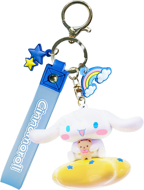 산리오 시나모롤 우주왕복선 키링 공식 라이센스 정품 열쇠고리, 1개, 별