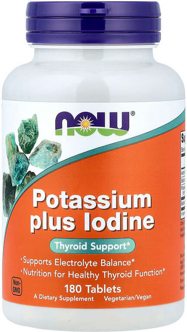 NOW Foods 칼륨 플러스 요오드 180정 NOW-01452, 1