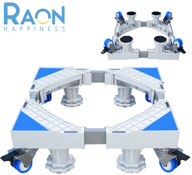 세탁기 건조기 냉장고 받침대 이동식 바퀴 포함, 싱글 기본 프레임[화이트]+바퀴4개, 1개