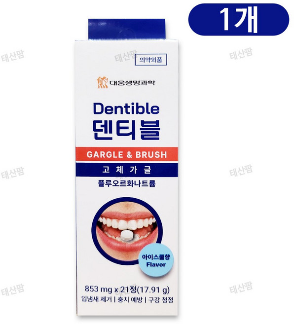 대웅생명과학 덴티블 구강케어 고체가글 / 입냄새제거 충치예방 구강청정, 17.91g, 1개