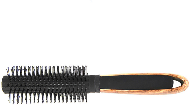 우드검정 투톤 롤 빗 브러쉬 머리빗 객실비치용품 모텔 사우나 호텔 업소용, 1개