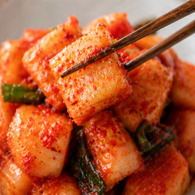 국내산 전라도 여수 맛있는 무김치 깍두기, 1kg, 1개