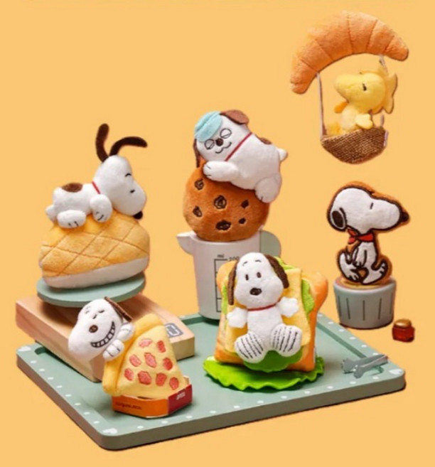 Peanuts 史努比 烘焙屋系列 毛絨冰箱貼 盲盒, 毛絨冰箱貼 / 盲盒