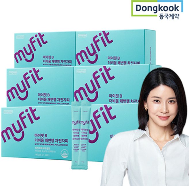 동국제약 마이핏 이보영 쾌변행 차전자피 식이섬유 환, 6개, 140g