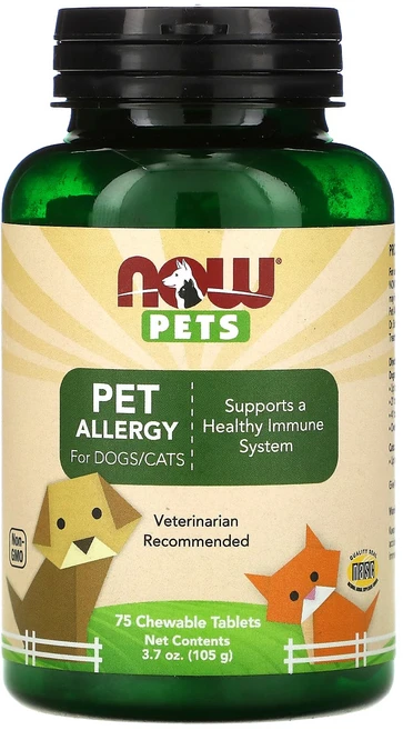 특별한효과 NOW Foods 펫츠 반려견/반려묘용 알레르기 완화 영양제 츄어블 75정 곧일시품절됩니다, NOWFoods펫츠반려견반려묘용알레르기완화영양제츄어블7, 1개 - 쿠팡