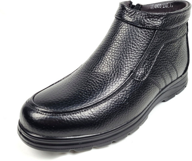 순이의신발장 소가죽 보아털 미끄럼방지 남자 방한 가죽부츠 겨울 털 남성 방한화 신발