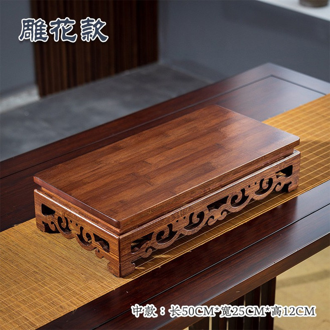 【台灣熱銷】供奉台 佛像底座 供桌 迷你佛像底座 玄關小供桌擺件台 加高托架 神台供桌 家用財神香案 神龕, 1個, 雕花款50長, 雕花款50長