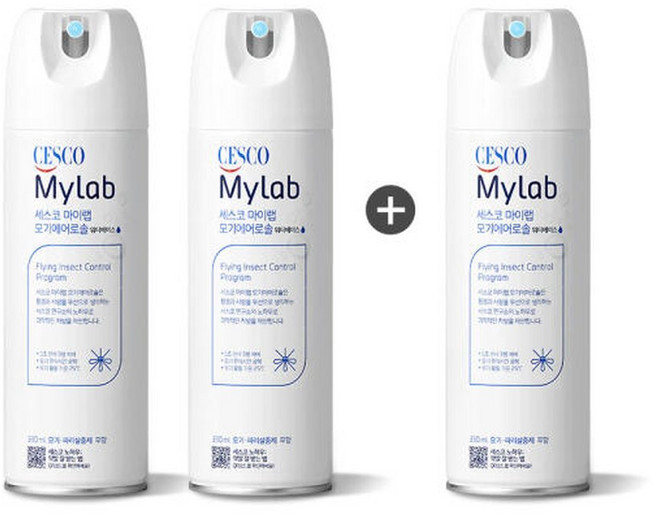 세스코 마이랩 모기 에어로솔 워터베이스 무향 330ml x 3개