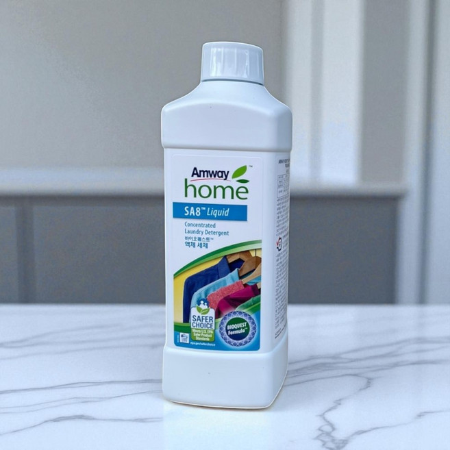암웨이 SA8 바이오퀘스트 액체 세탁세제 1L +포켓물티슈 증정, 1세트