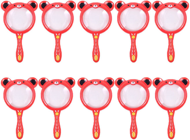 자연학습 곤충탐구 돋보기 확대경 레드 10개