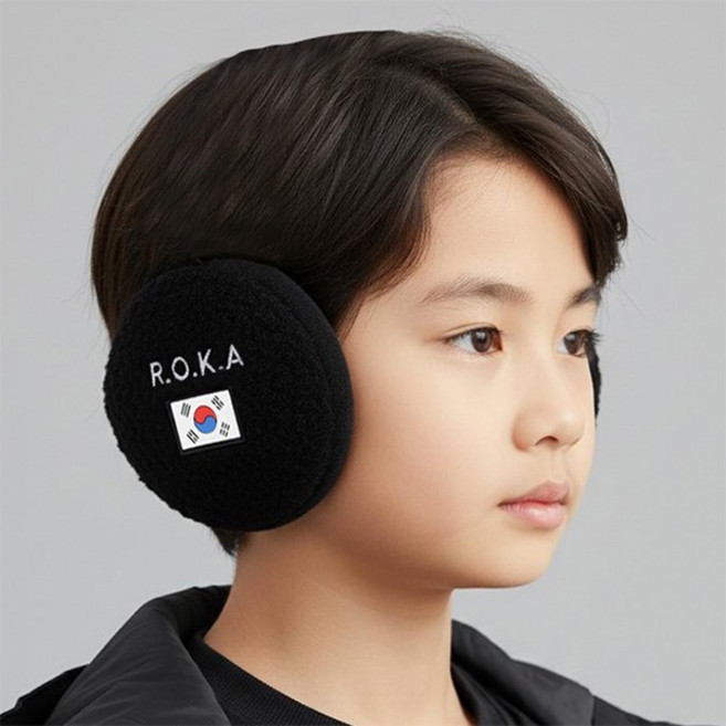 로카 코리아 방한 귀마개 아동 어린이 초등학생 남녀공용 겨울 귀보호대, 1개, 블랙