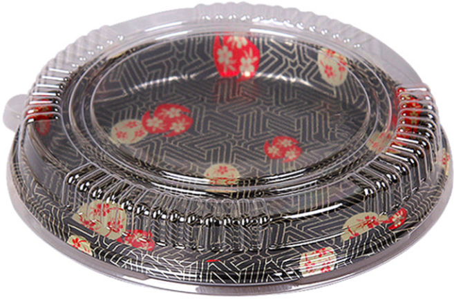 [성우플러스] 초밥용기(원형) XJT-250(Cherry/Maple) 200세트, 1_XJT-250(Cherry)_200세트