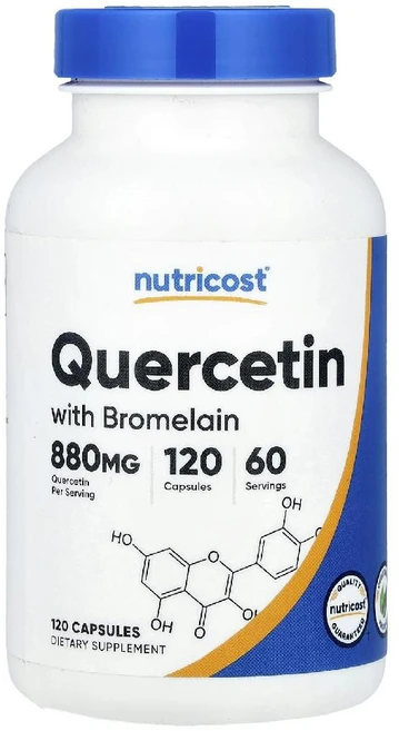 뉴리코스트 케르세틴 120캡슐 퀘르세틴 브로멜라인, 1개, 120정 - 쿠팡