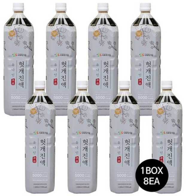 유나인베이스 헛개진액 1.5L X 8개/헛개차 헛개농축액, 8개