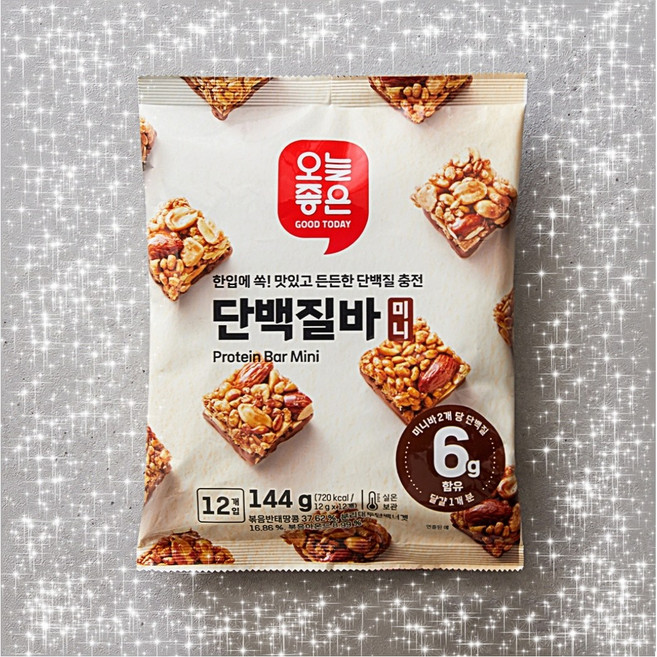 오늘좋은 단백질바 미니, 10개, 144g