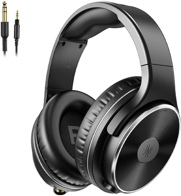 원오디오 Oneodio Studio Hifi 스튜디오 하이파이 유선 오버이어 헤드셋 (유선헤드셋 헤드폰 유선헤드폰 모니터링헤드폰), Black