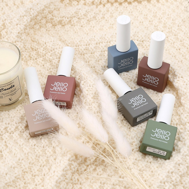 젤로젤로 포그미 스페셜젤 컬렉션 니트 글리터 젤네일 6종 세트, 클래시 베이지, 로지 포지, 젠틀 월넛, 어텀 올리브, 너티 블루, 스모키 그레이, 10ml, 1개