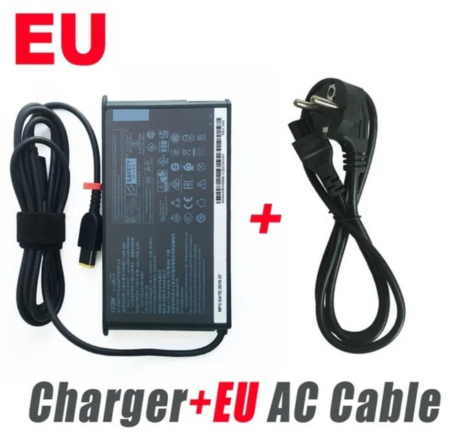 정품 노트북 충전기 170W 20V 8.5A 레노버 W540 ADL170NlC2A 45N0560 플랫 팁 어댑터 Ac 전원 공급 장치, 기본, 04 US