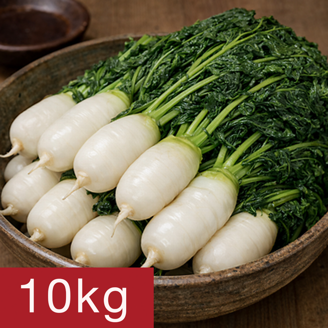 [여수시골농장] 국내산 당일제조 손질 없이 바로 담그는 알타리절임 김장용 알타리무, 1개, 10kg