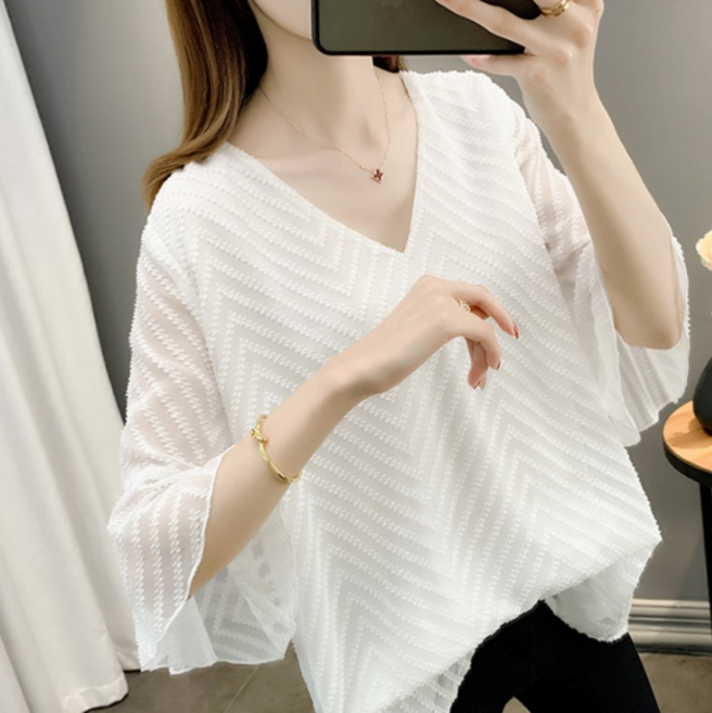 [위드기프트] 체형커버 링클 블라우스