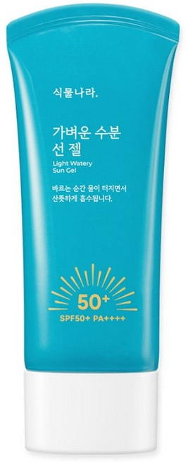 식물나라 가벼운 수분 선 젤 선크림, 60ml