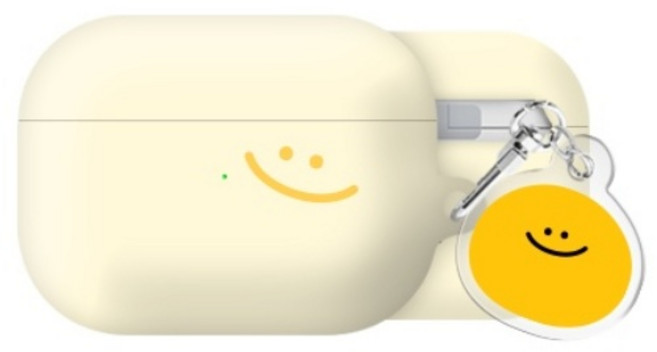 말랑말랑 베이직 에어팟 프로/프로2 하드 케이스 +아크릴 키링 세트, 만족이, AirPodsPro(2세대)