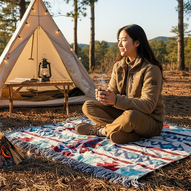 쁘띠끄 감성 캠핑 담요 이불 블랭킷 8종