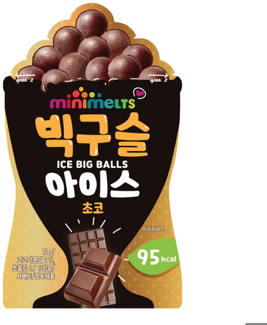 미니멜츠 빅구슬 쵸코8, 12개, 63ml