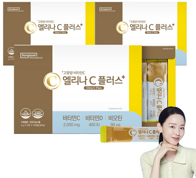 동국제약 엘리나 C 플러스, 300g, 3개