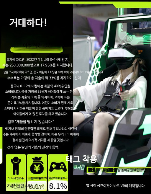 VR 2인용 게임 장비 가상현실 체험 엔터테인먼트 센터용 편안한 착용감 몰입형 게임기 세트 3D 경험 제공, VR 더블 셔틀 인텐션 골드
