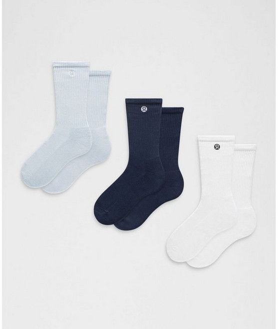 [국내매장판] 룰루레몬 유니 데일리 에센셜 크루 삭스 *3팩 CLBL STRH WHT LU9CDSS-078756 281342