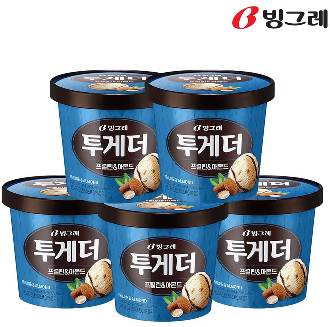 투게더 프럴린 아몬드, 5개, 710ml