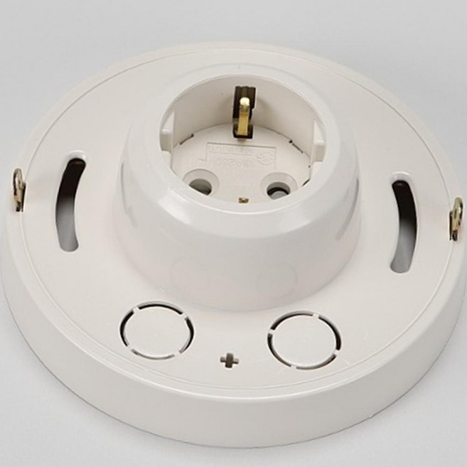 (올핀) 천전용 접지 원형 노출 콘센트 1구 진흥전기