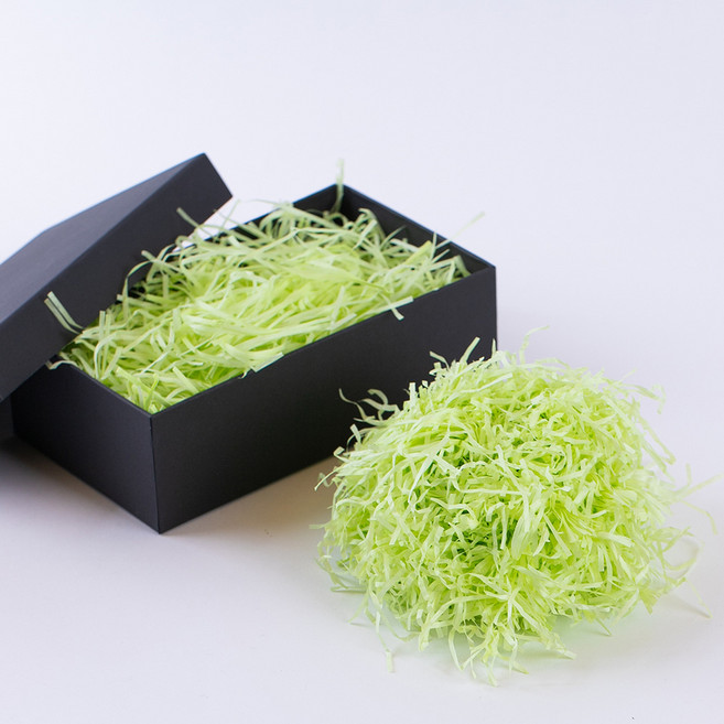 종이 스타핑 쵸핑 선물포장 완충제 100g, 1개, 연두색