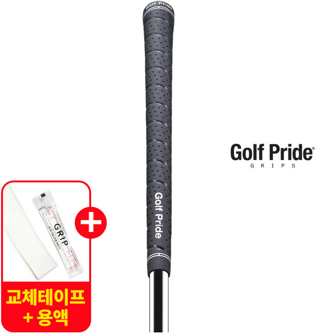 골프프라이드 투어랩 마이크로스웨이드 TWFM-60R 그레이 미드사이즈 골프그립 교체용품 증정, 1개, 단일