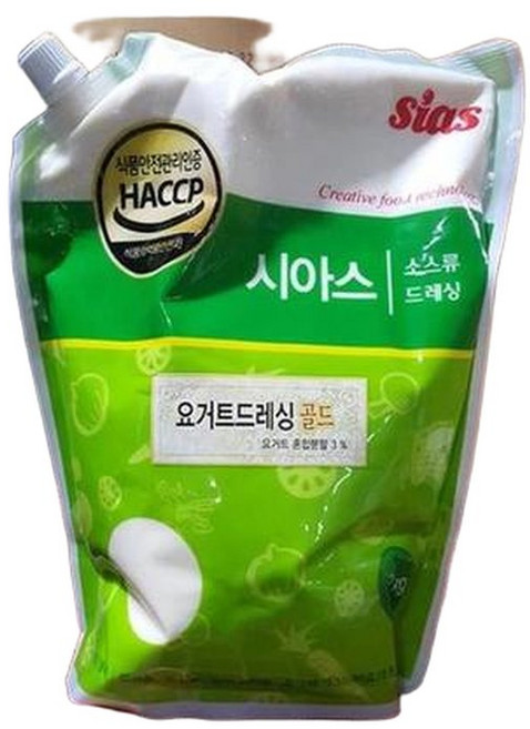 [XBIG95M147]식자재 식재료 도매 요거트드레싱 시아스 2Kg, 1개