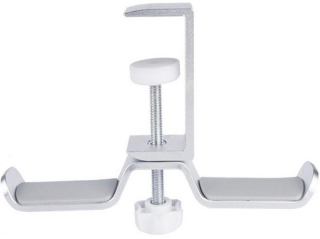 코지스 무타공 알루미늄 사무실 책상 가방걸이, 실버, 1개