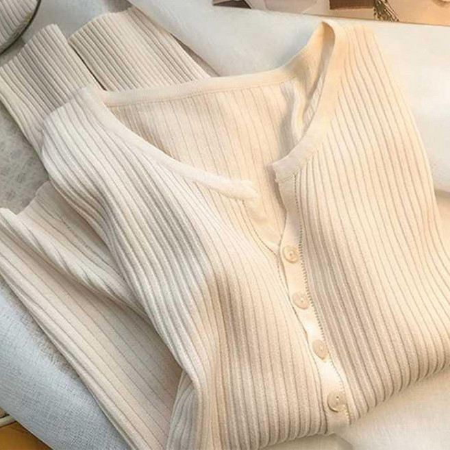 메이킹유 슬림핏 골지 니트 WB12647퓨어디가디건