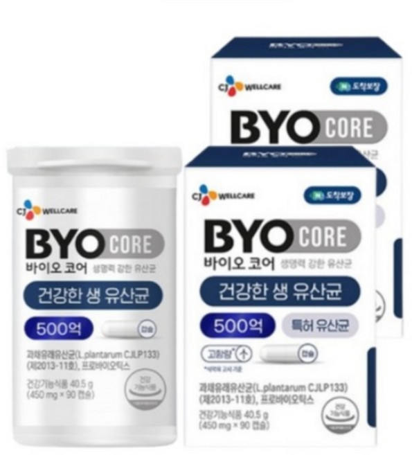 CJ 바이오코어 건강한 생유산균 500억, 90정, 2개