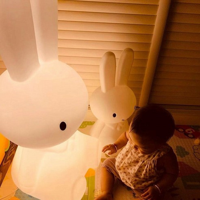 HBorui 장식 북유럽 심플 토끼조명 미피 수유등 취침 수면 무드등, 미피(50cm)